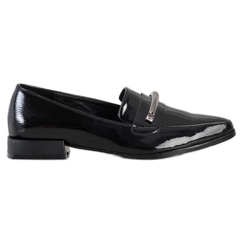 S. BARSKI Mocasines Lacados En Spitz negro