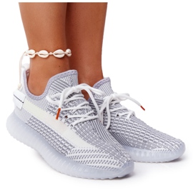 Zapatillas Deportivas Mujer Con Suela De Gel Gris Freestyler blanco