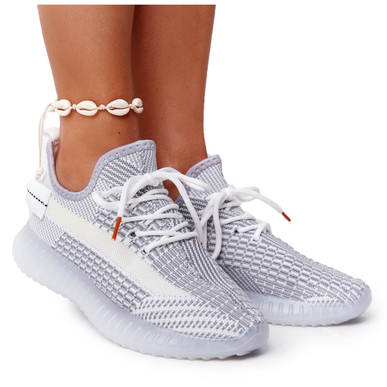 Zapatillas Deportivas Mujer Con Suela De Gel Gris Freestyler blanco