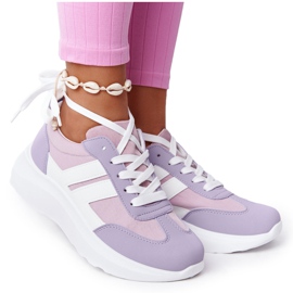 PS1 Zapatos Deportivos De Mujer Zapatillas Deportivas Violeta Vacaciones blanco rosado