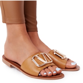 PS1 Pantuflas Clásicas Mujer Camel Vicky marrón dorado