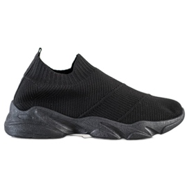 SHELOVET Zapatos cómodos sin cordones negro