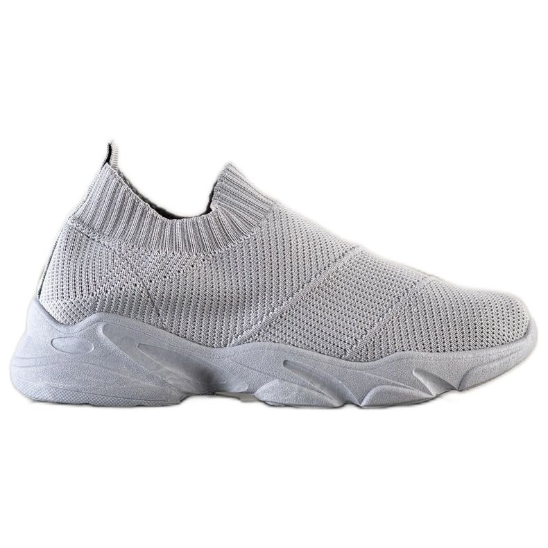 SHELOVET Zapatos cómodos sin cordones gris