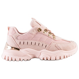 SHELOVET Zapatillas de deporte en polvo rosado