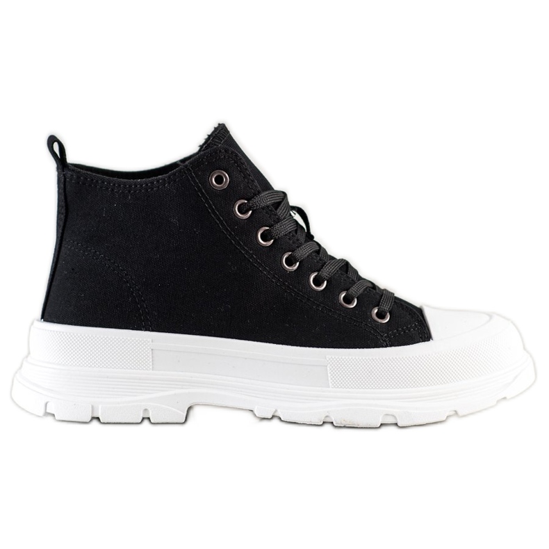 SHELOVET Zapatillas altas en la plataforma negro