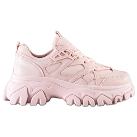 SHELOVET Zapatillas Rosadas De Moda