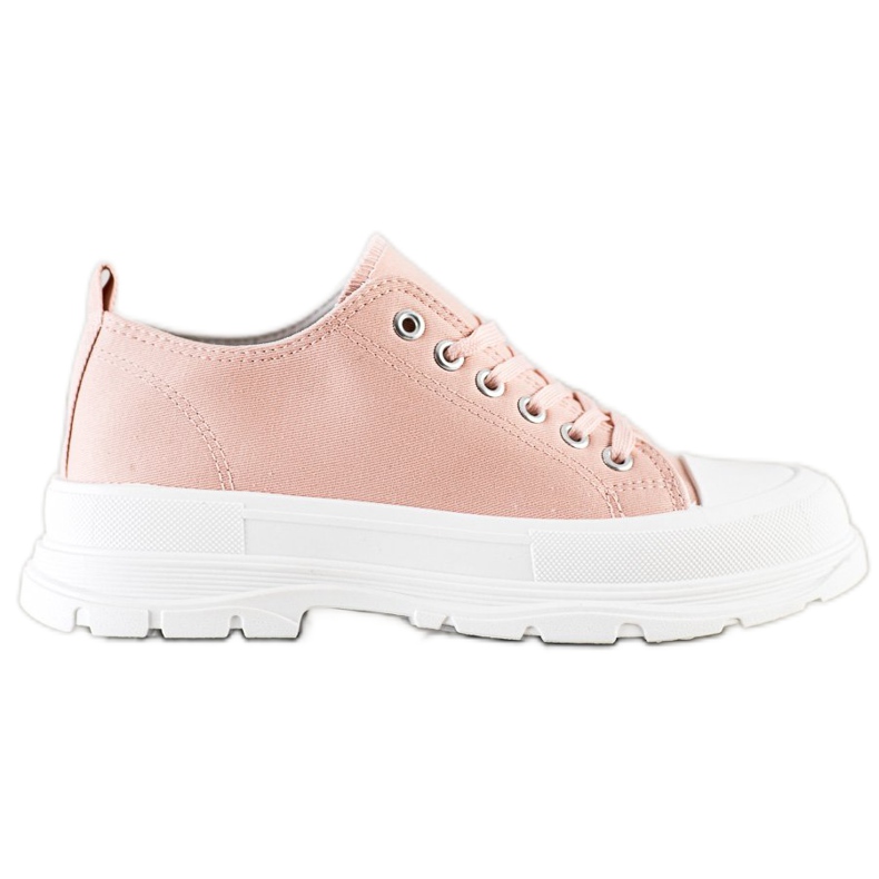 SHELOVET Zapatillas rosas en la plataforma rosado