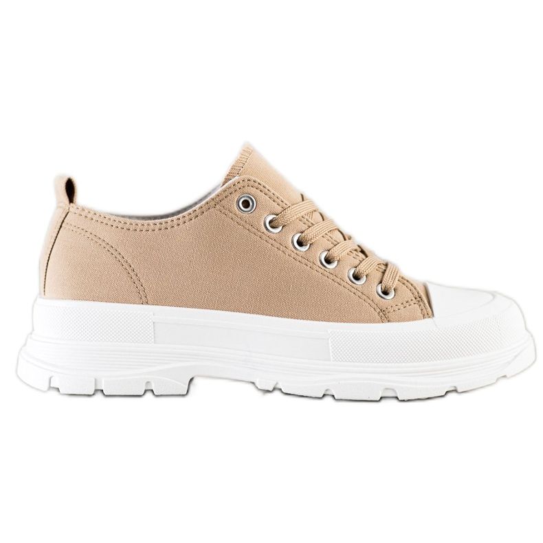 SHELOVET Zapatillas beige en la plataforma