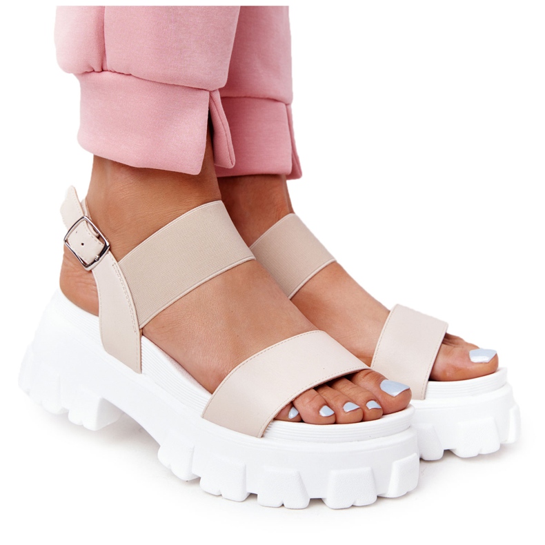 PS1 Sandalias con plataforma beige Vagabond