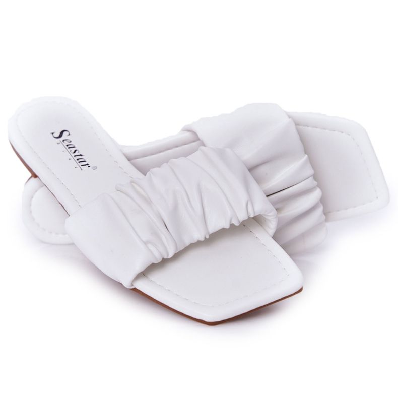 PS1 Pantuflas blancas clásicas para mujer con buen aspecto blanco PS1 Pantuflas blancas clásicas para mujer con buen aspecto blanco