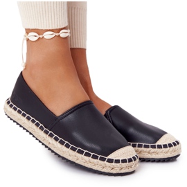 Alpargatas De Piel Con Suela Trenzada Big Star HH274505 Negro