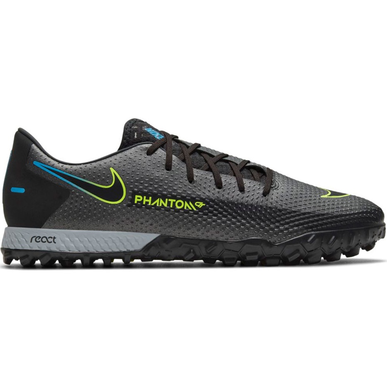 Zapatillas de fútbol Nike React Phantom Gt Pro Tf negras CK8468 090 negro negro