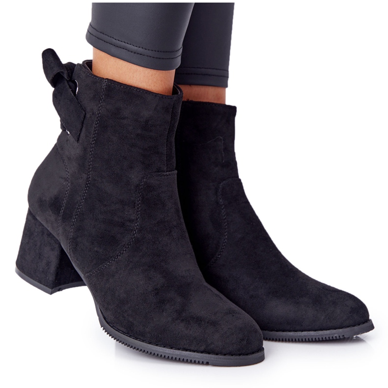 PJ1 Botas cálidas negras para mujer en un talón Kayla negro PJ1 Botas cálidas negras para mujer en un talón Kayla negro