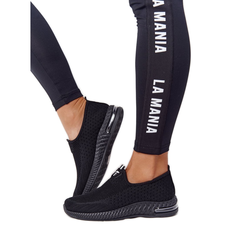 PS1 Zapatos Deportivos De Mujer Sin Cordones Negro Be Stretchy PS1 Zapatos Deportivos De Mujer Sin Cordones Negro Be Stretchy