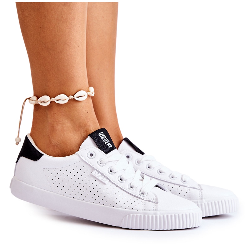 Zapatillas Mujer Piel Big Star HH274071 Blanco y Negro