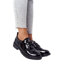 S.Barski Zapatos Lacados Lacados Oxfords De Mujer S. Barski Negro