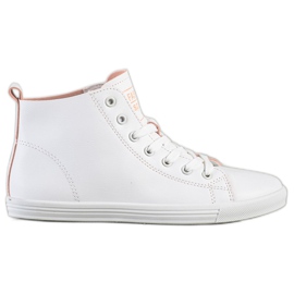 Ideal Shoes Zapatillas deportivas de alta moda blanco