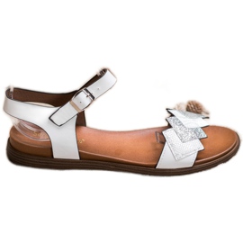 Elegantes sandalias Sergio Leone blanco