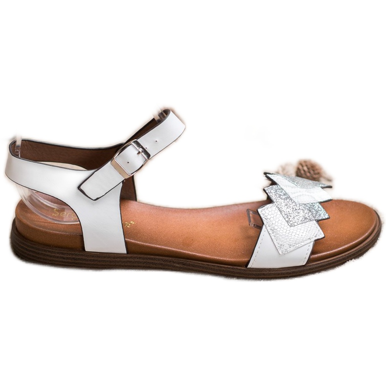 Elegantes sandalias Sergio Leone blanco