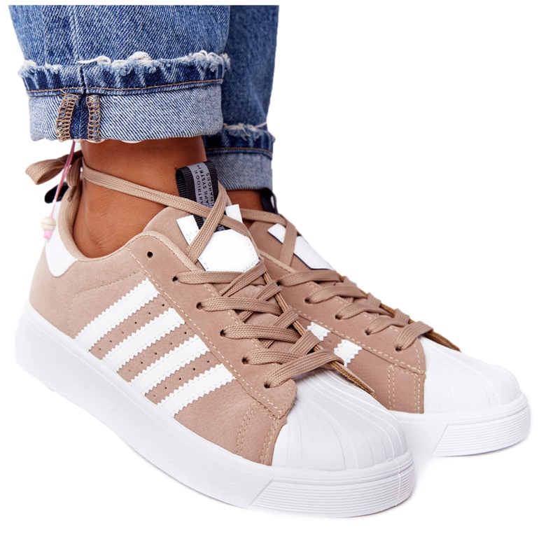 Zapatillas de Mujer Blancas y Beige Los Ángeles blanco marrón