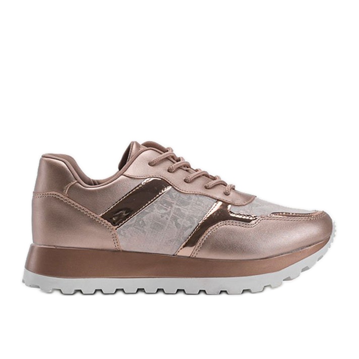 Zapatillas champagne eco-cuero 2019-447 multicolor dorado