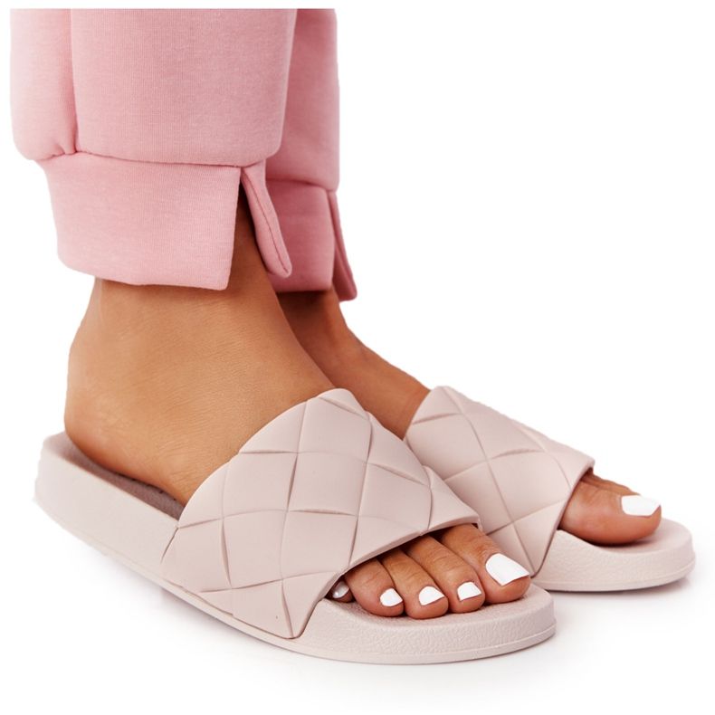 PS1 Pantuflas de Goma Beige para Mujer Let's Swim marrón