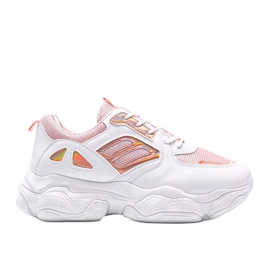 Zapatillas rosas y blancas sobre suela gruesa Annette blanco multicolor
