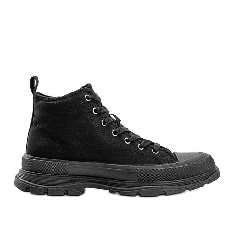 Zapatillas altas negras sobre suela gruesa de Evelin negro