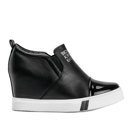 Zapatillas de mujer negras con inscripciones Caroline negro