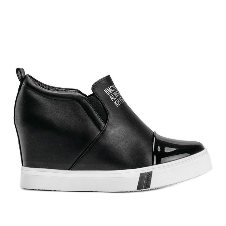 Zapatillas de mujer negras con inscripciones Caroline negro