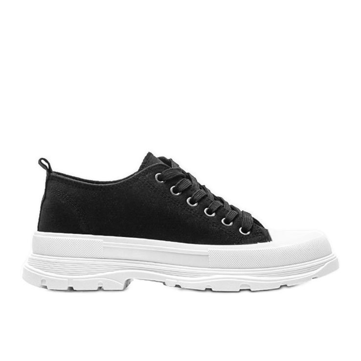 Zapatillas negras con suela gruesa de Alyssa negro