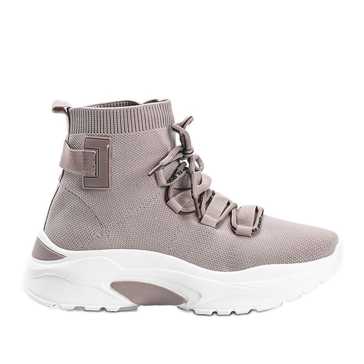 Zapatillas beis Elisa socks beige