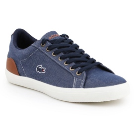 Zapatos Lifestyle Lacoste Lerond 317 2 Cam M 7-34CAM00422Q8 blanco marrón azul marino
