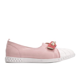 Mocasines rosas con perlas Deanna