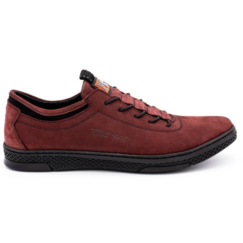 Polbut Zapato casual hombre piel K23 burdeos rojo