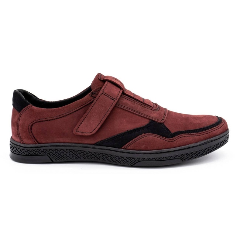 Polbut Zapato casual hombre piel 2102 claret rojo