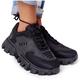 Zapatillas De Mujer Negras Con Suela Grande Negra New York negro