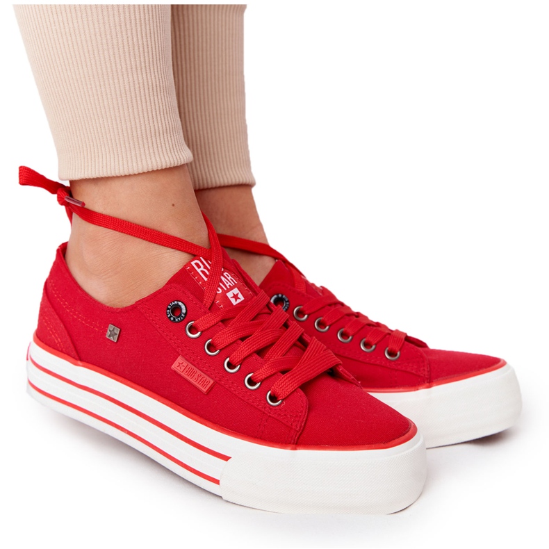Zapatillas de mujer On the Big Star HH274053 Red platform rojo Zapatillas de mujer On the Big Star HH274053 Red platform rojo