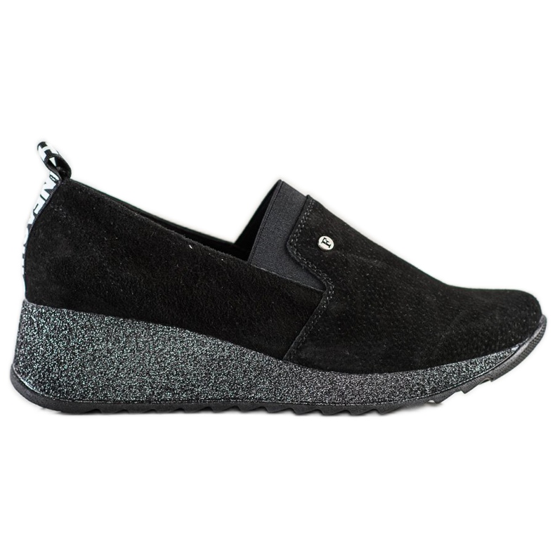 Filippo Zapatos de brocado de piel negro