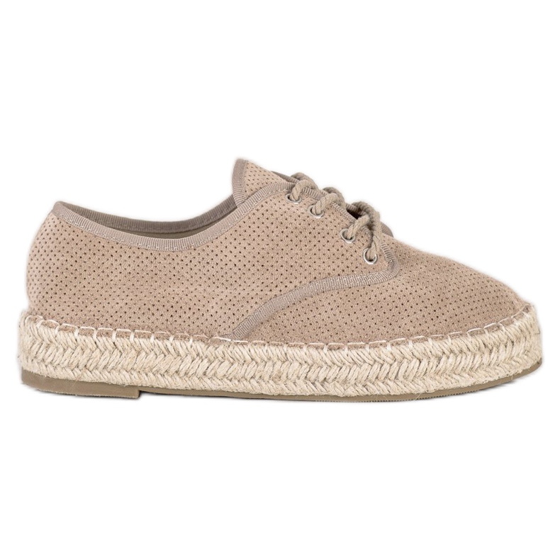 SHELOVET Alpargatas de ante beige