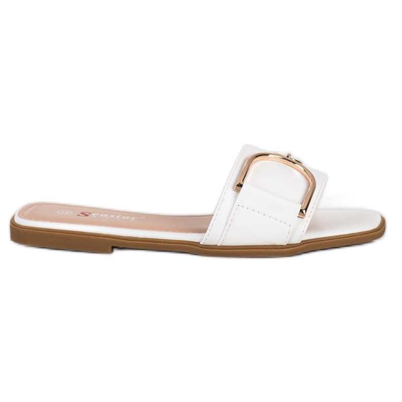 Seastar Pantuflas Elegantes Con Adorno blanco