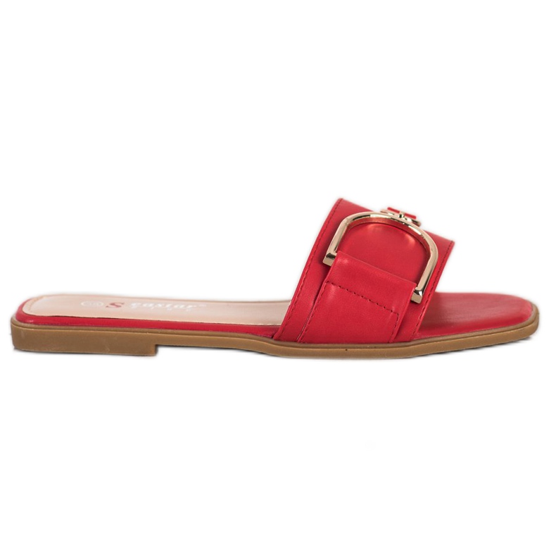 Seastar Pantuflas Elegantes Con Adorno rojo
