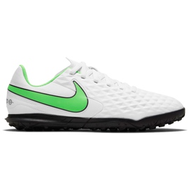 Calzado de fútbol Nike Tiempo Legend 8 Club Tf Junior AT5883 030 blanco blanco