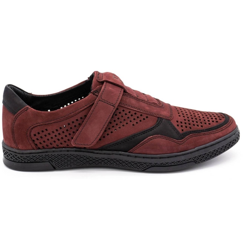 Polbut Zapato casual hombre piel 2102L burdeos rojo