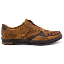 Polbut Zapato casual hombre piel 2102L camel marrón