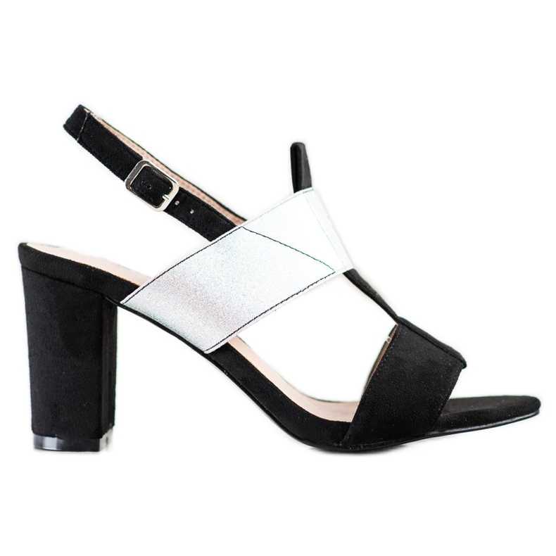 Sandalias VINCEZA con estilo negro plata