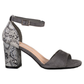 Elegantes sandalias Sergio Leone gris