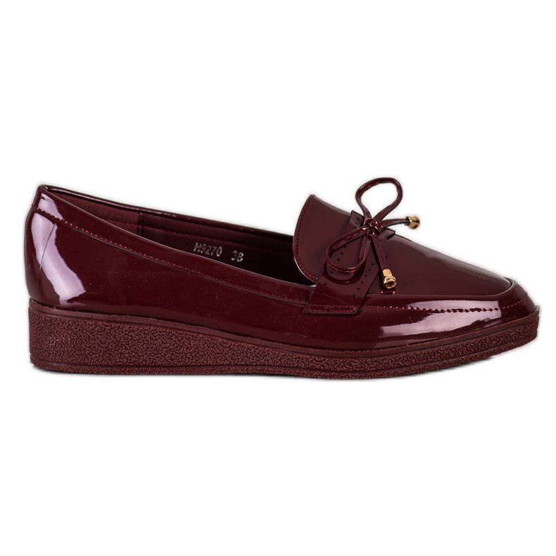 SHELOVET Mocasines Lacados En La Plataforma rojo