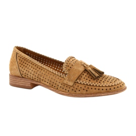 Mocasines Ante Calados Sergio Leone MK735 Camel marrón