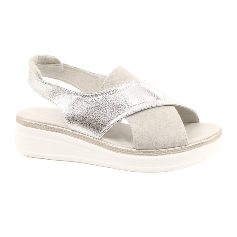 Sandalias cómodas en la plataforma Sergio Leone SK029 gris